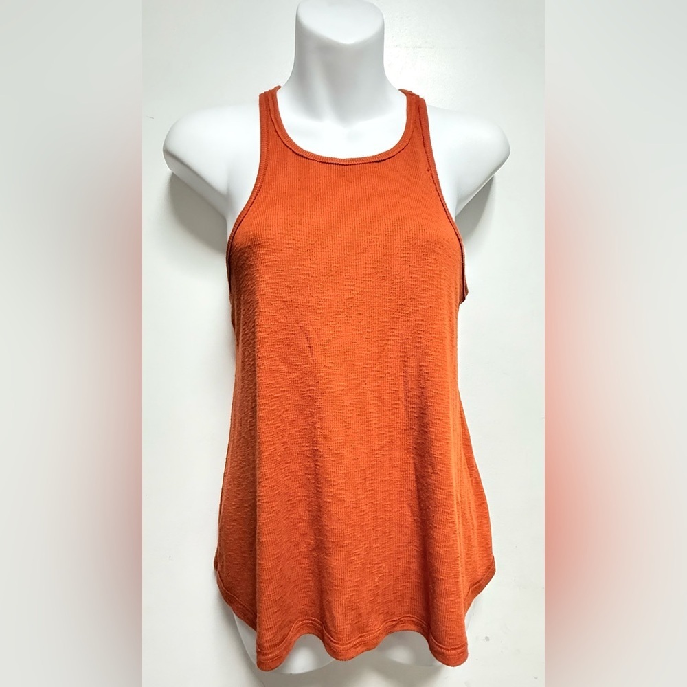 Free People Vibrant Orange Tank Top Size S